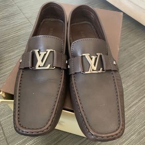 Louis Vuitton Monte Carlo Loafers Brown Leather 10